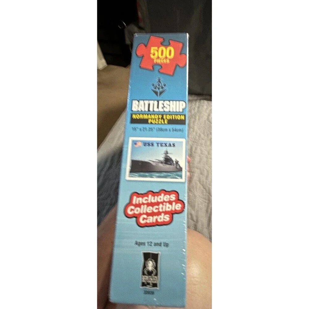 Collage World Battleship Normandy Puzzle 500 Pieces w/ Collectible Cards